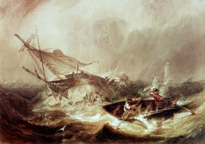 Remare per salvare marinai naufragati al largo della costa del Northumberland